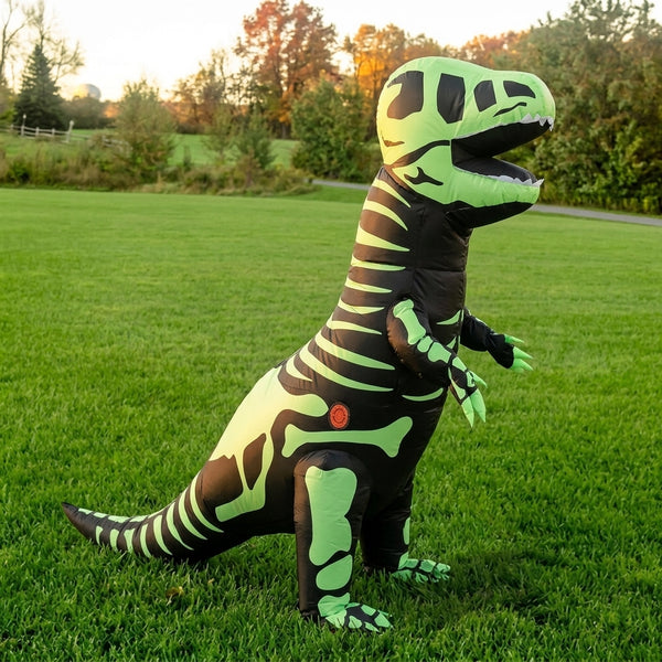Inflatable Skeleton T-Rex Dinosaur Costume for Adults