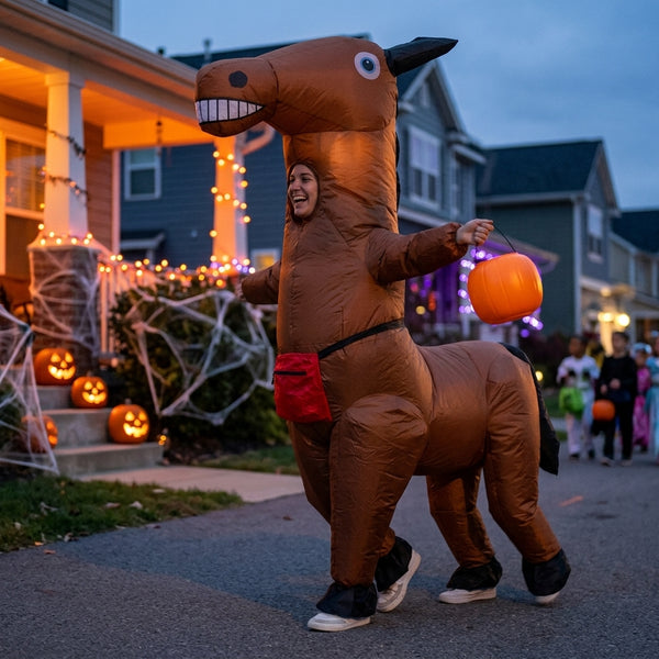 Inflatable Brown Horse Costume